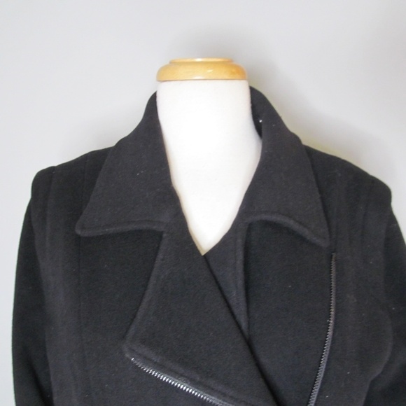 Rebecca Minkoff Brando Wool Blend Moto Jacket - Black Women Size Large - Picture 5 of 15